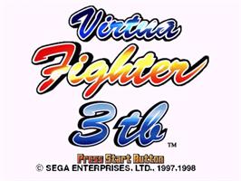 Title screen of Virtua Fighter 3 on the Sega Dreamcast.