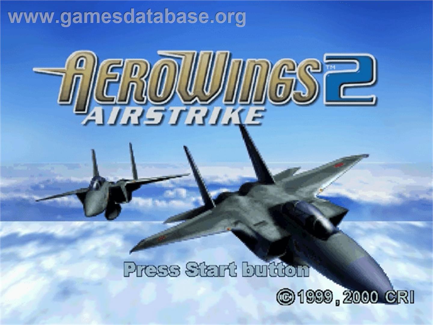 Aerowings 2: Air Strike - Sega Dreamcast - Artwork - Title Screen