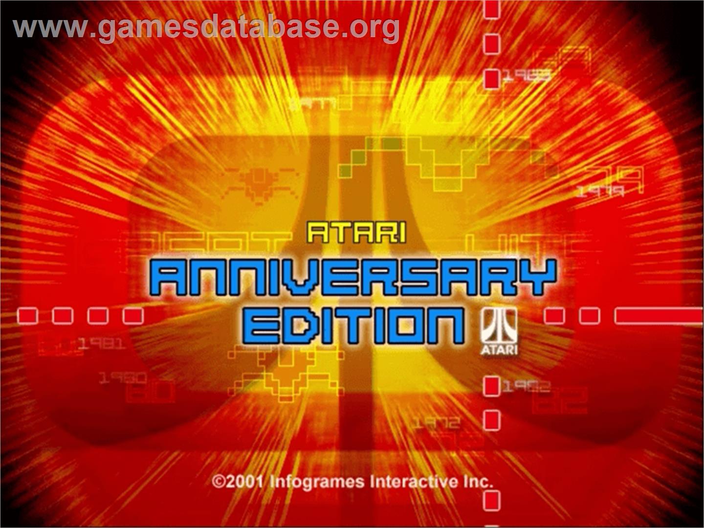 Atari Anniversary Edition - Sega Dreamcast - Artwork - Title Screen