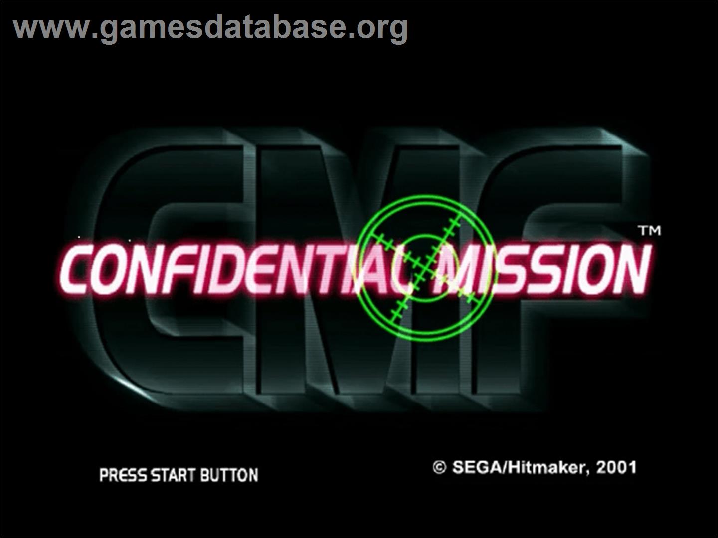 Confidential Mission - Sega Dreamcast - Artwork - Title Screen