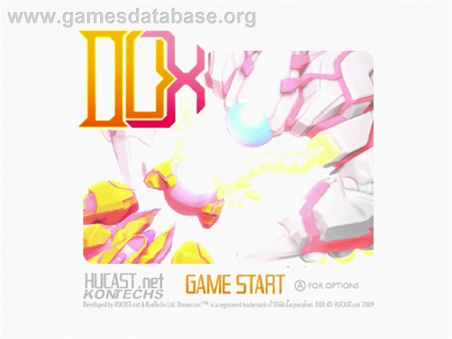 DUX - Sega Dreamcast - Artwork - Title Screen
