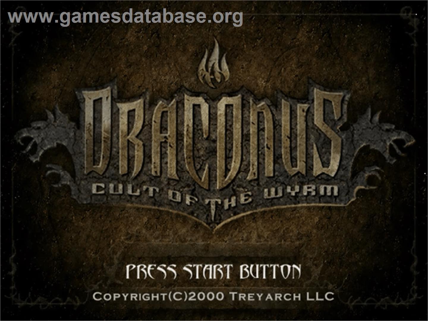 Draconus: Cult of the Wyrm - Sega Dreamcast - Artwork - Title Screen
