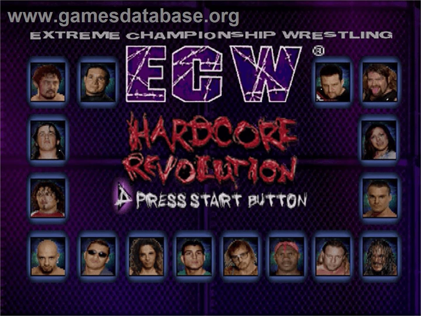 ECW Hardcore Revolution - Sega Dreamcast - Artwork - Title Screen