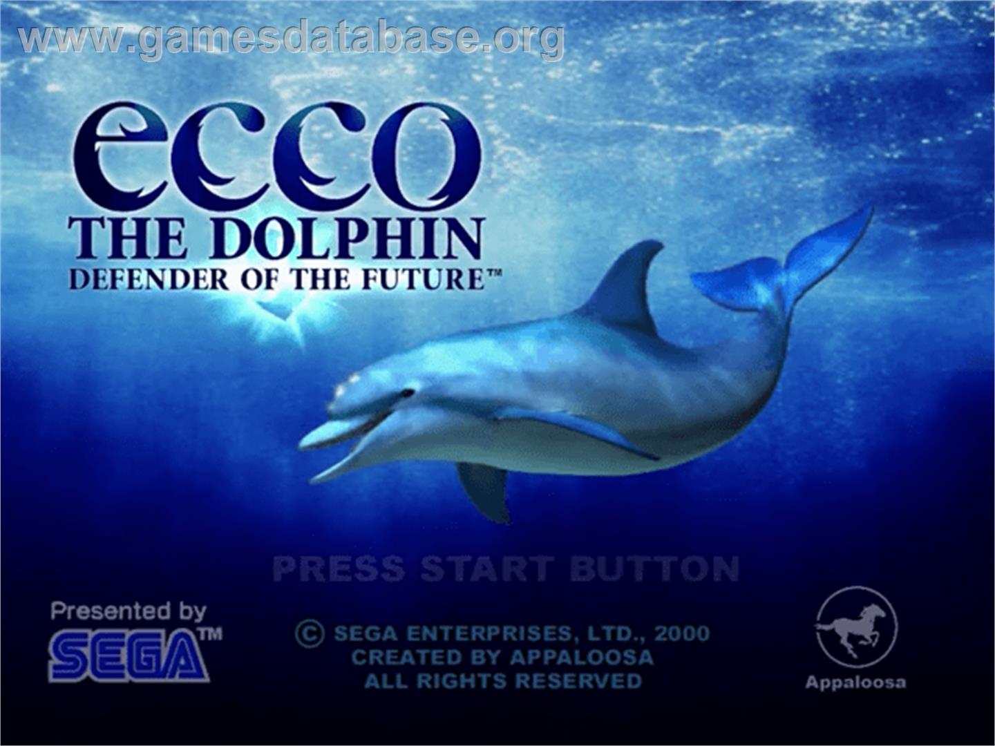 Ecco the Dolphin - Defender of the Future - Sega Dreamcast - Artwork - Title Screen