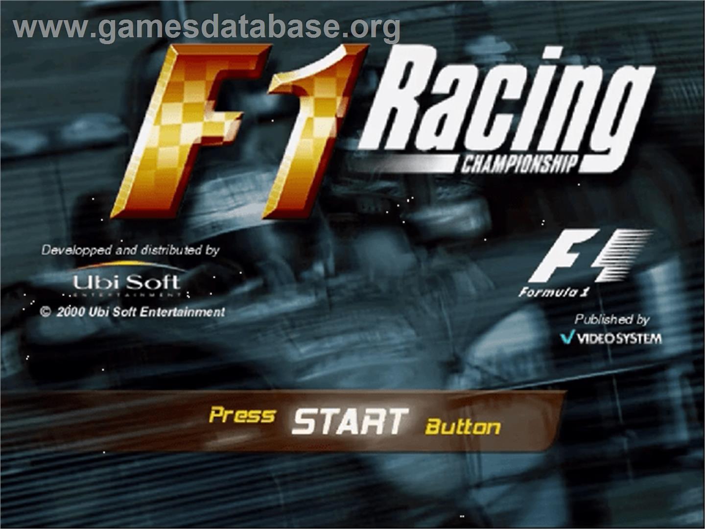 F1 Racing Championship - Sega Dreamcast - Artwork - Title Screen