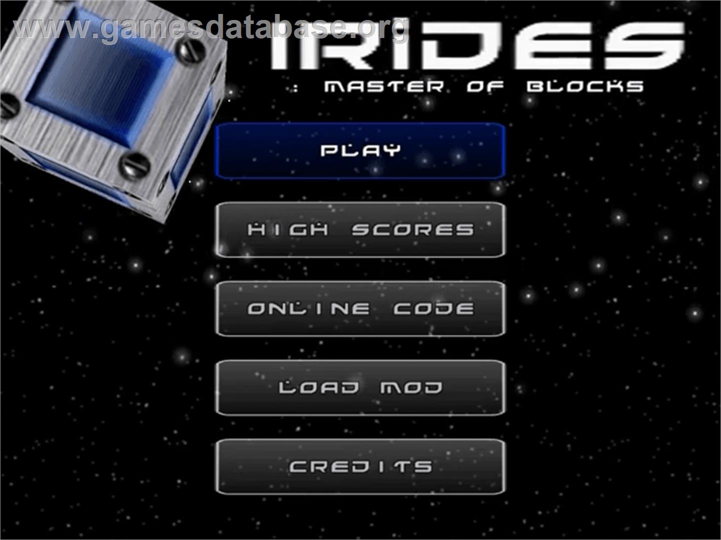 Irides - Master of Blocks - Sega Dreamcast - Artwork - Title Screen