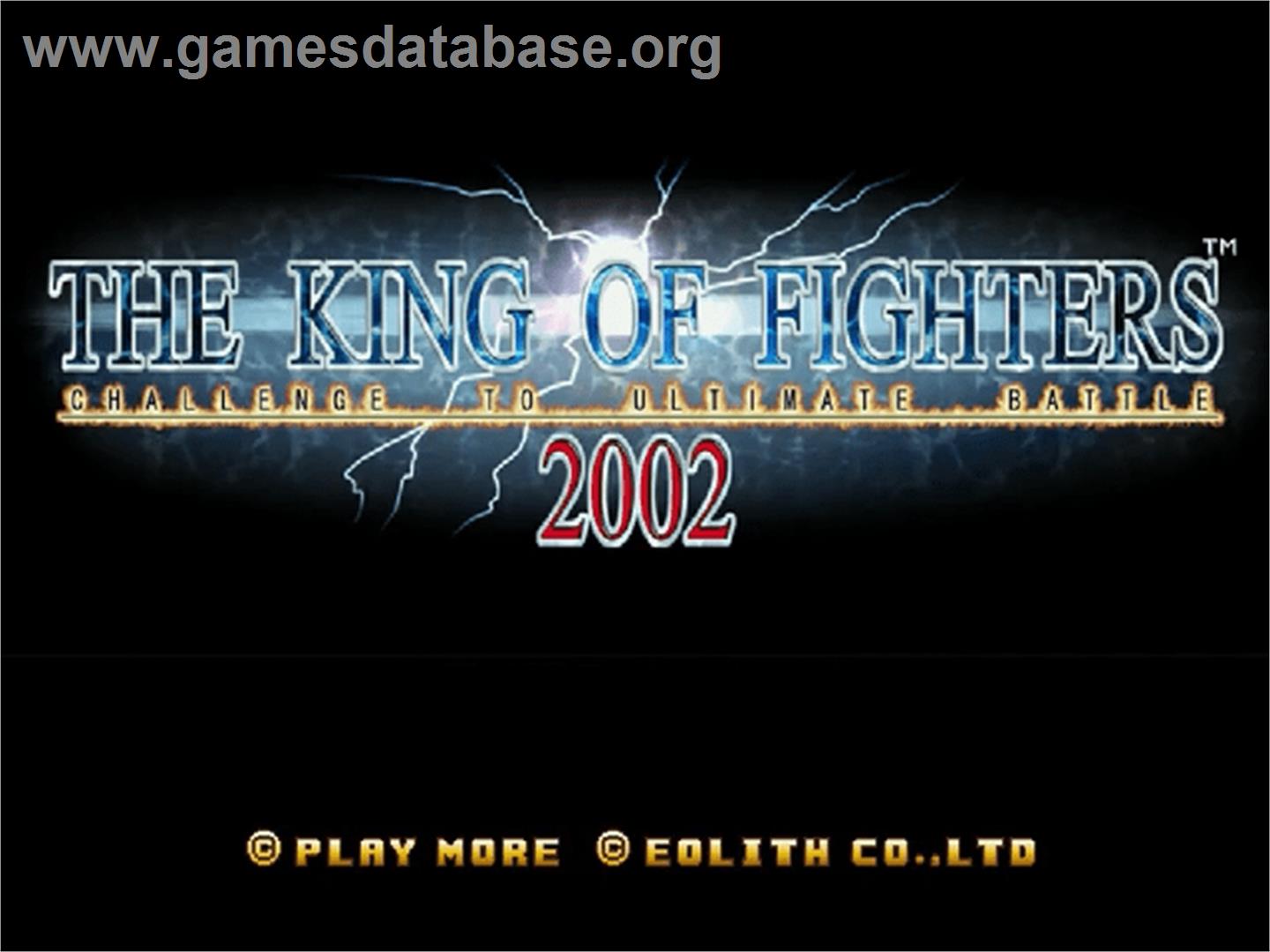 King of Fighters 2002: Challenge to Ultimate Battle - Sega Dreamcast - Artwork - Title Screen