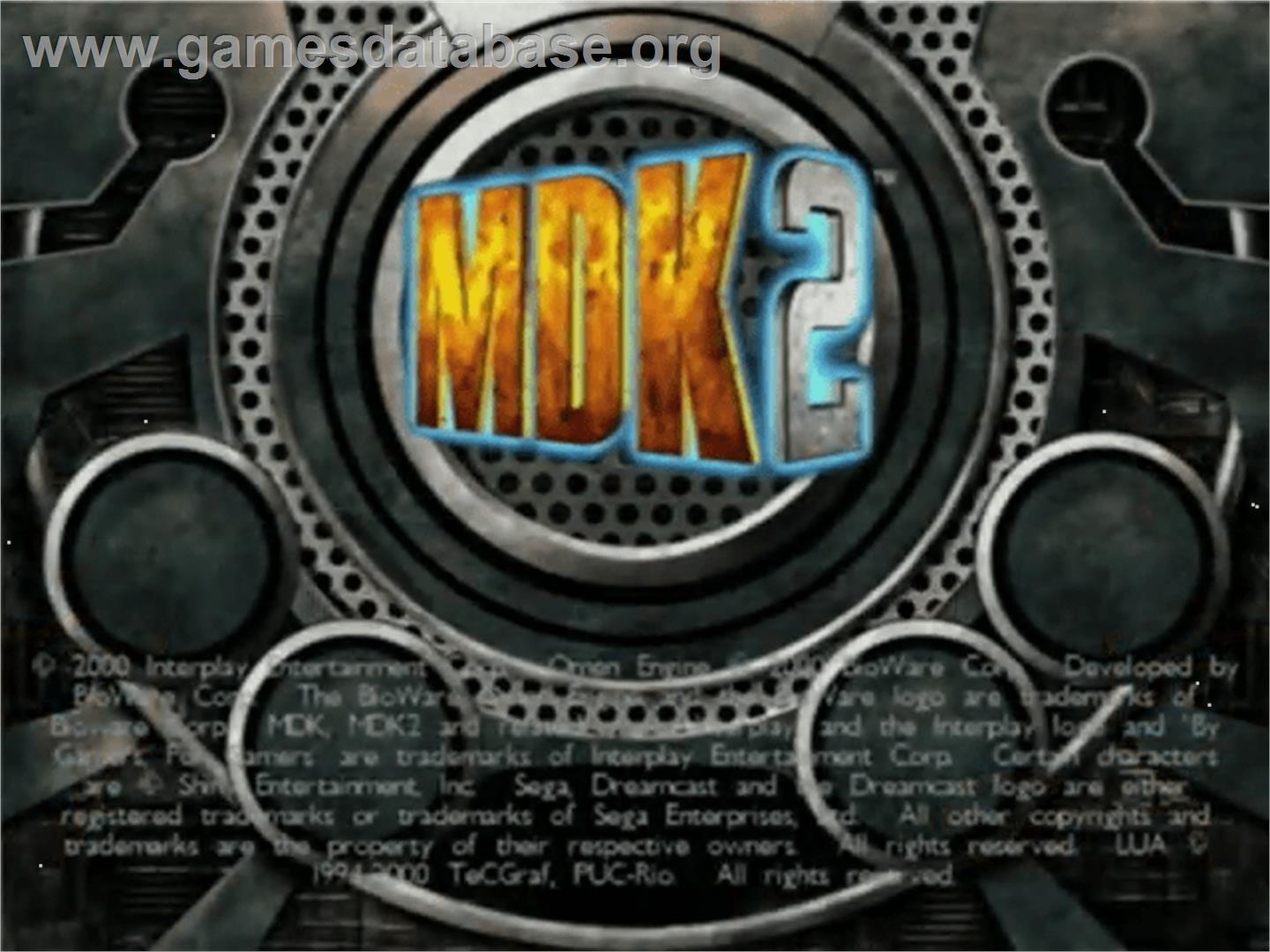 MDK 2 - Sega Dreamcast - Artwork - Title Screen