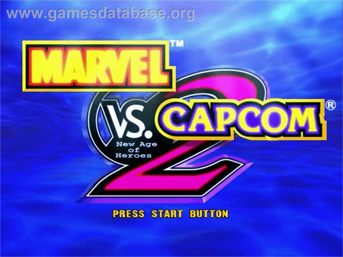Marvel vs. Capcom 2: New Age of Heroes - Sega Dreamcast - Artwork - Title Screen