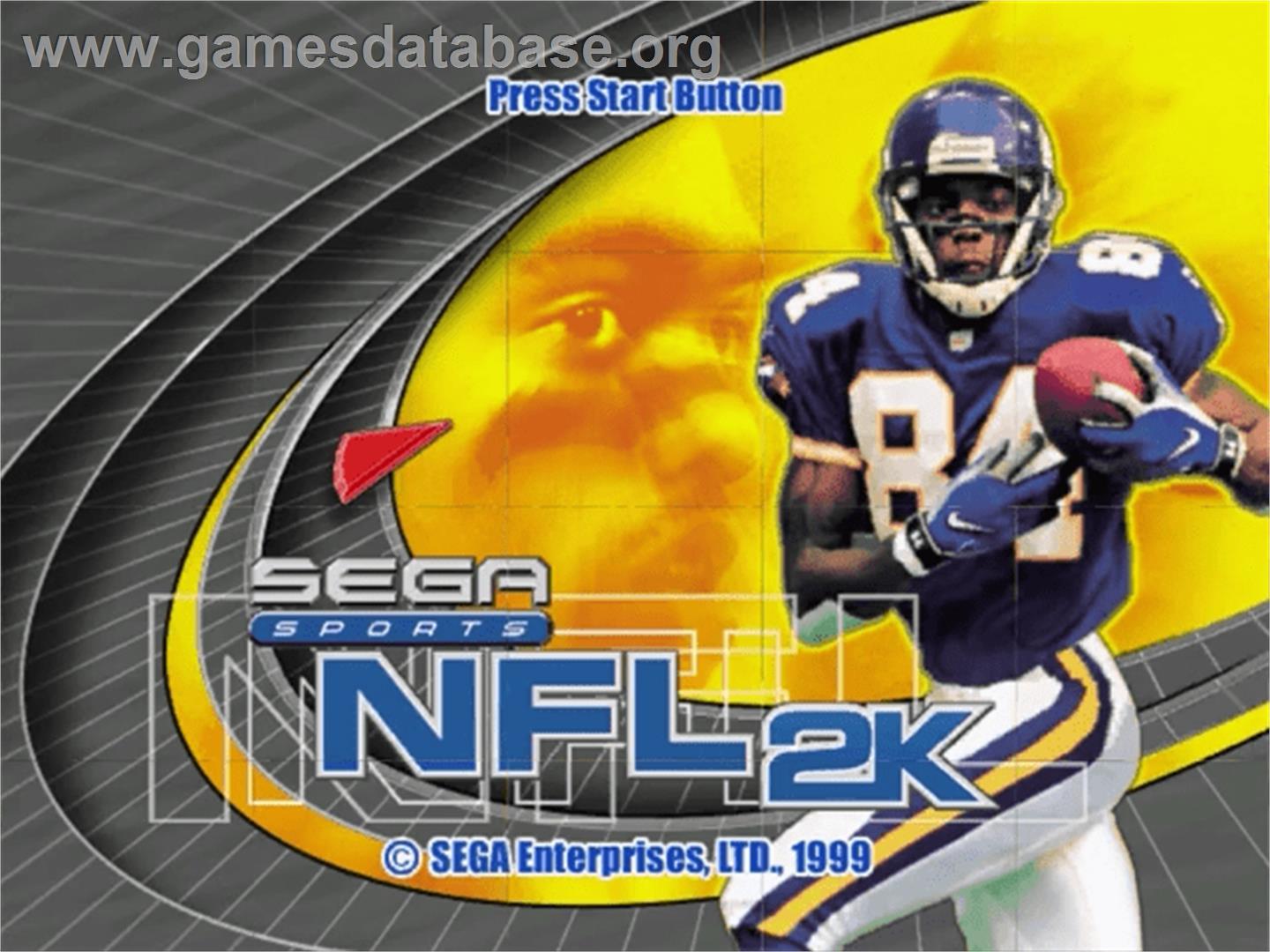 NFL 2K - Sega Dreamcast - Artwork - Title Screen