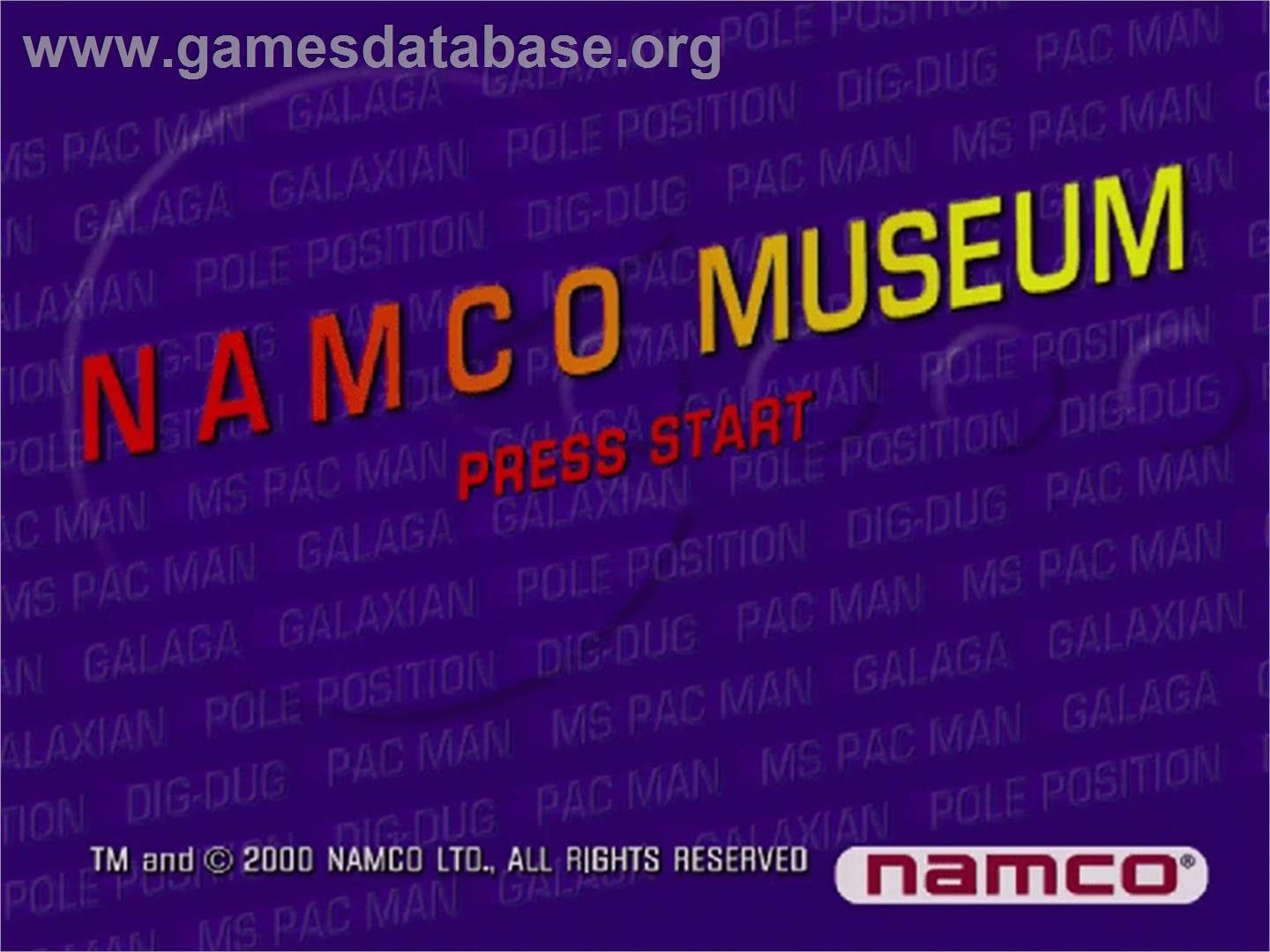 Namco Museum - Sega Dreamcast - Artwork - Title Screen
