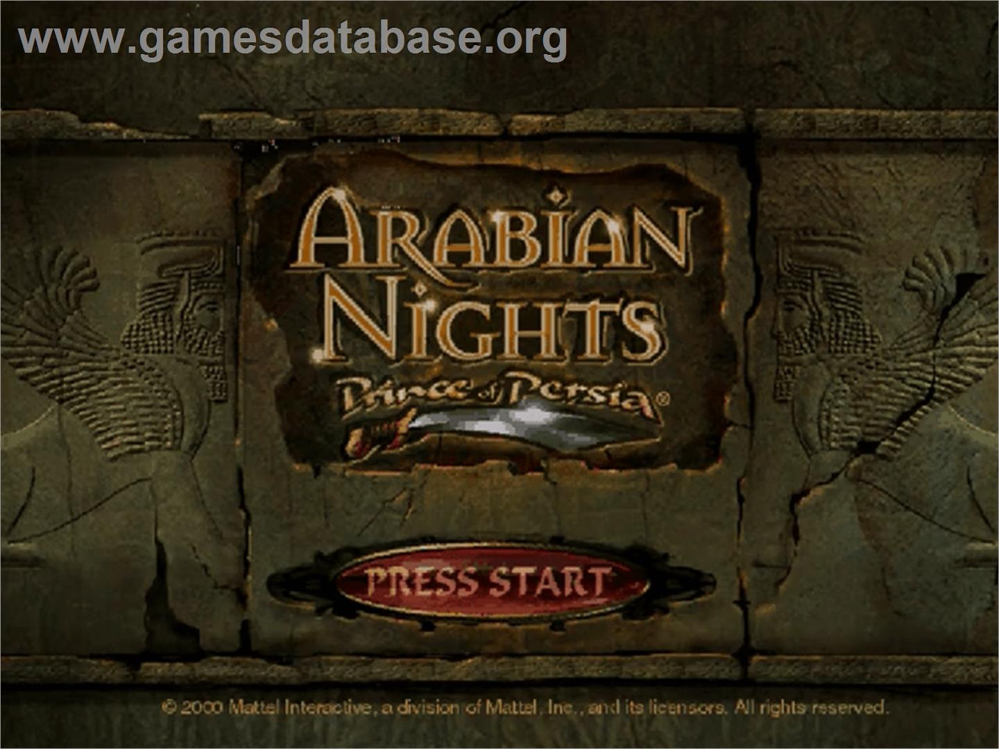Prince of Persia - Arabian Nights - Sega Dreamcast - Artwork - Title Screen