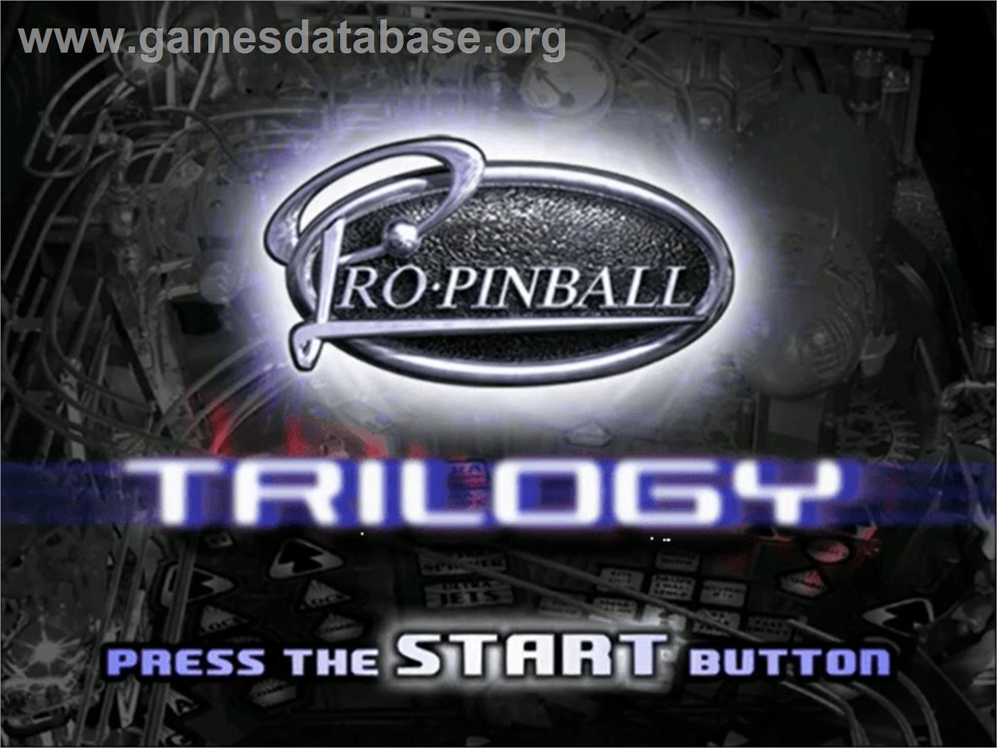 Pro Pinball: Trilogy - Sega Dreamcast - Artwork - Title Screen