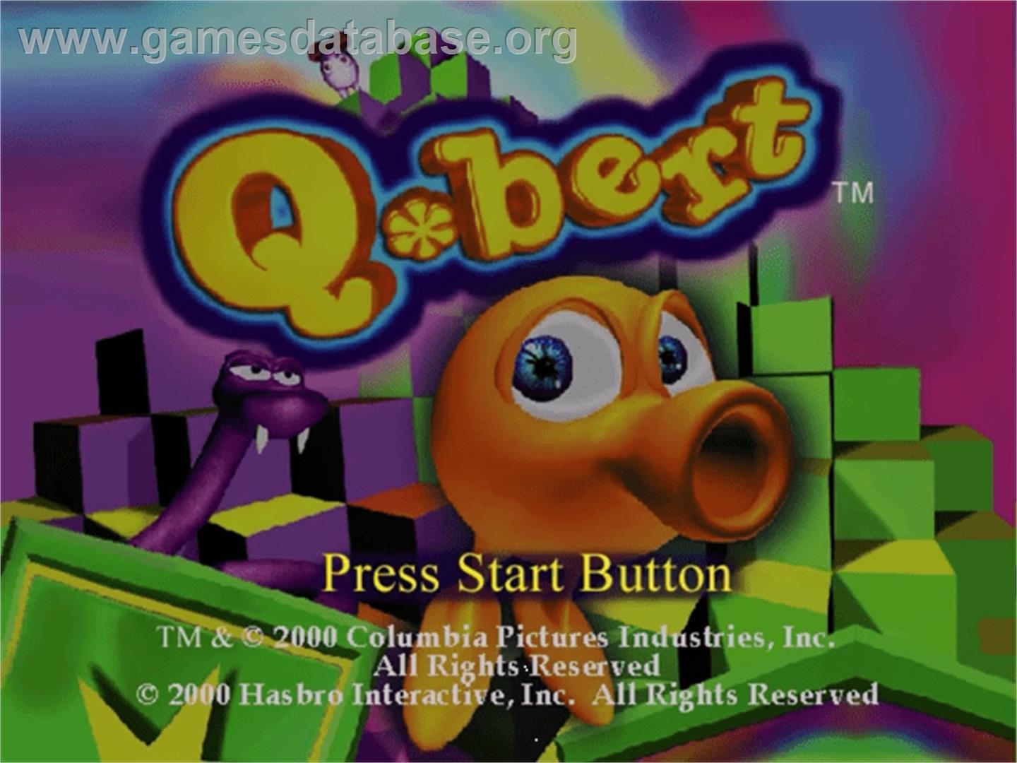 Q-bert - Sega Dreamcast - Artwork - Title Screen