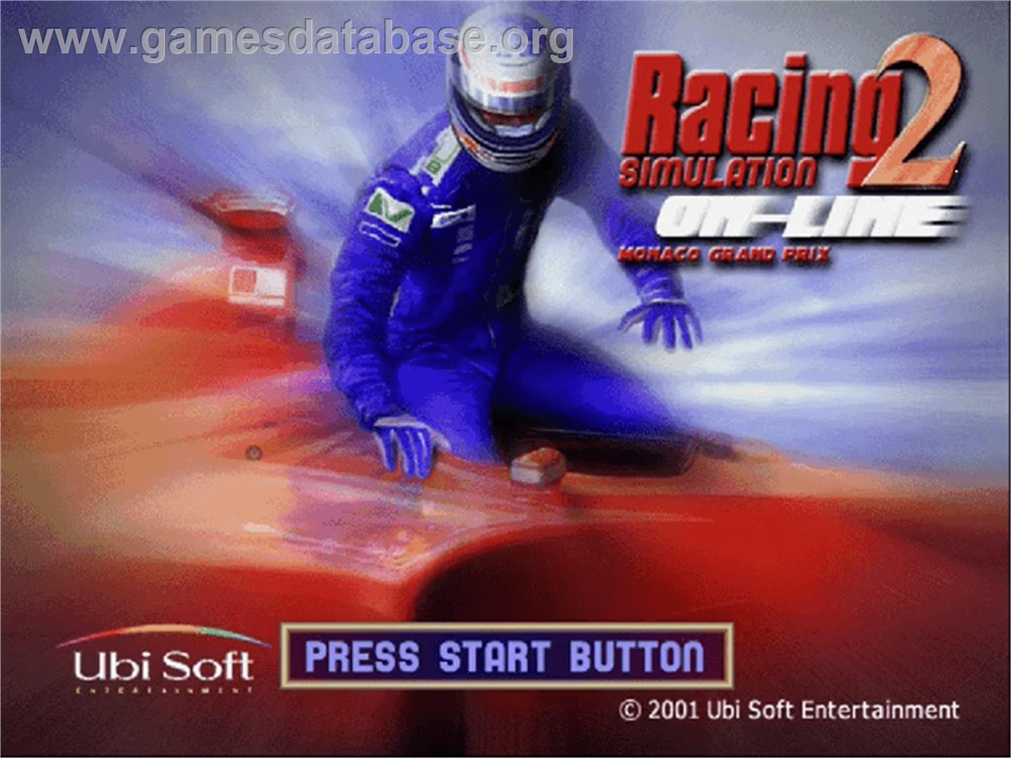 Racing Simulation 2 - Monaco Grand Prix Online - Sega Dreamcast - Artwork - Title Screen