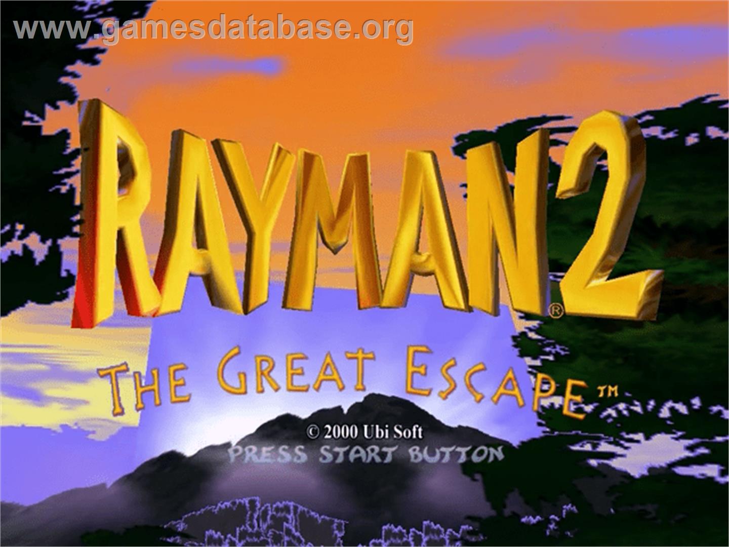 Rayman 2 - The Great Escape - Sega Dreamcast - Artwork - Title Screen