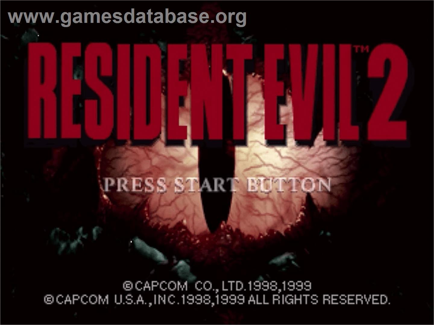 Resident Evil 2 - Sega Dreamcast - Artwork - Title Screen