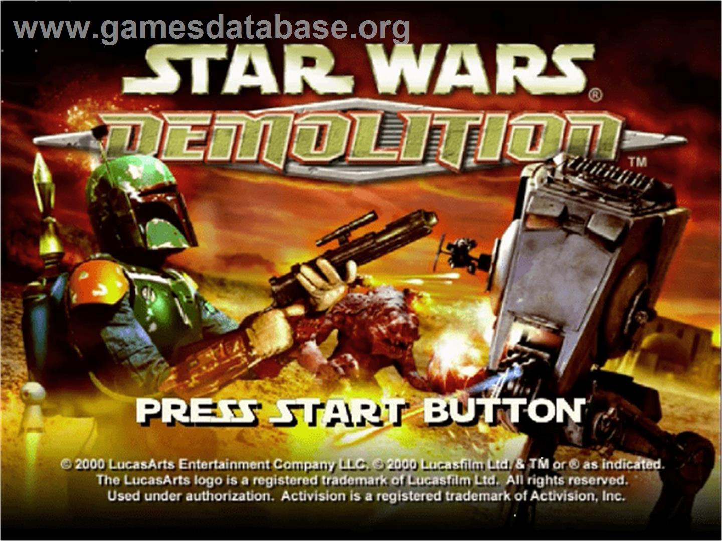 Star Wars: Demolition - Sega Dreamcast - Artwork - Title Screen