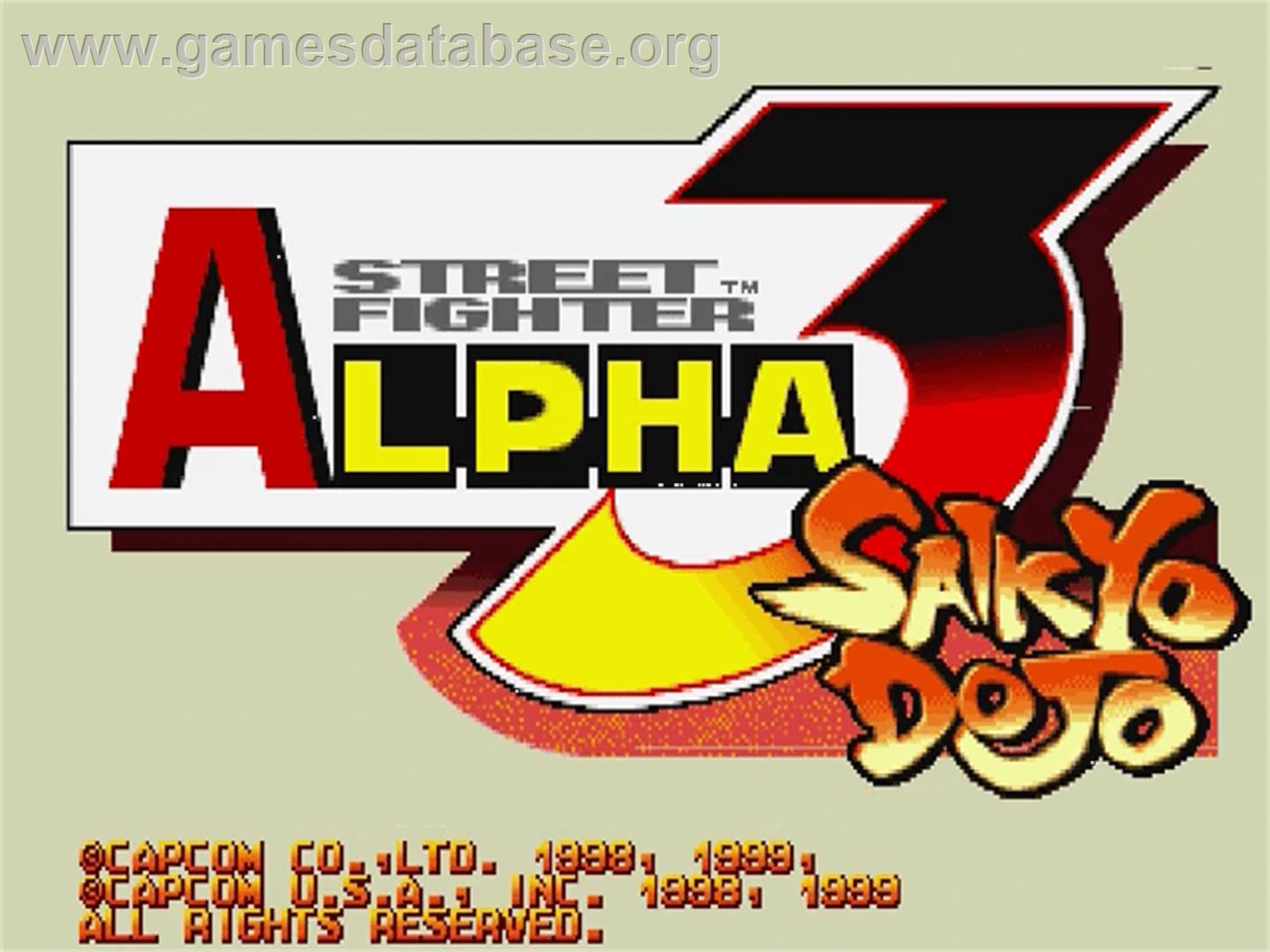 Street Fighter Alpha 3 - Sega Dreamcast - Artwork - Title Screen
