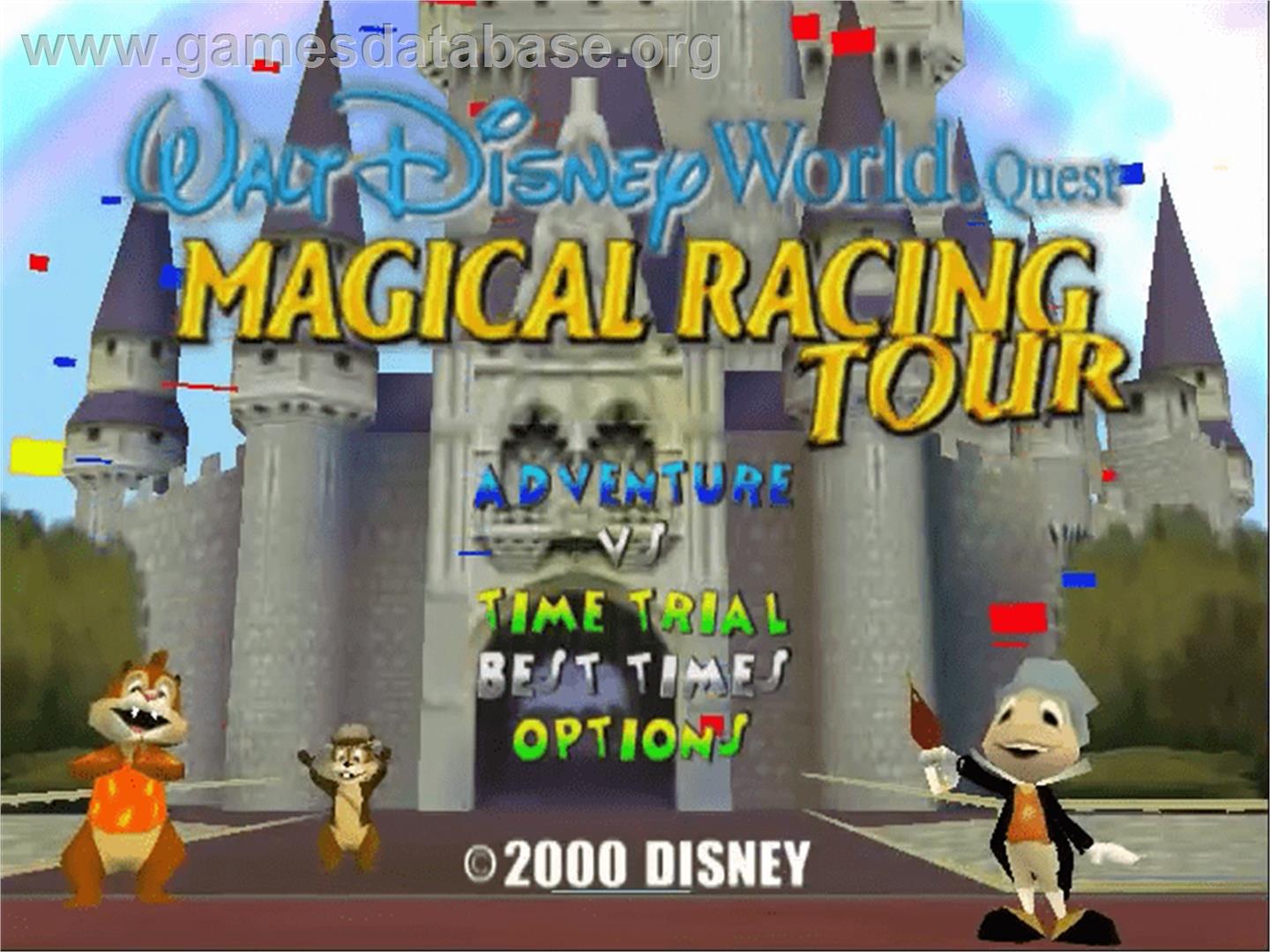 Walt Disney World Quest: Magical Racing Tour - Sega Dreamcast - Artwork - Title Screen
