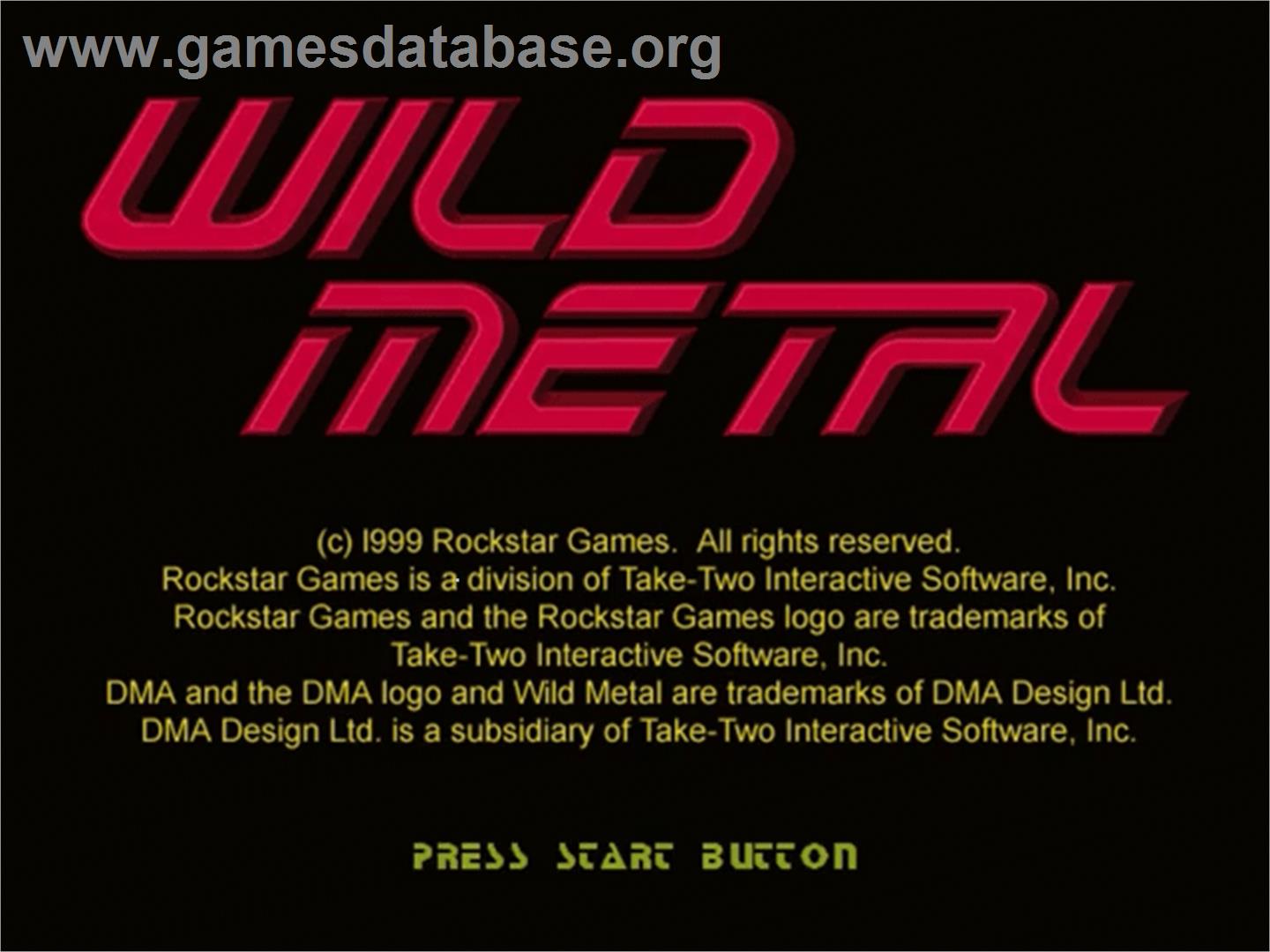 Wild Metal - Sega Dreamcast - Artwork - Title Screen