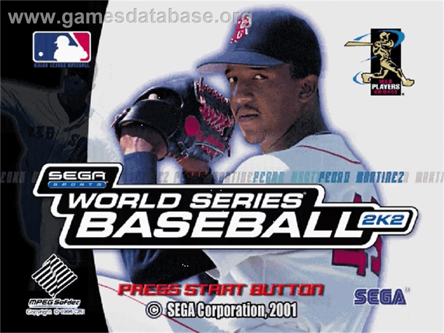 World Series Baseball 2K2 - Sega Dreamcast - Artwork - Title Screen