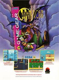 Advert for Adventures Of Batman And Robin, The on the Sega Game Gear.
