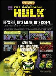 Advert for Incredible Hulk, The on the Microsoft Xbox 360.