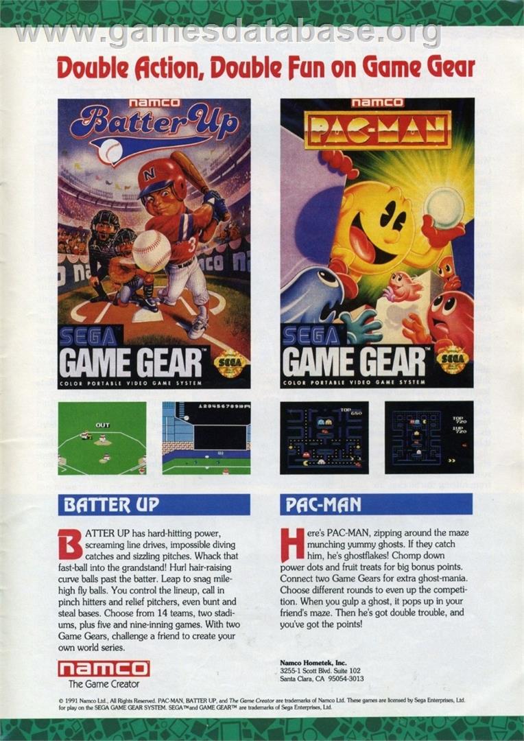 Batter Up - Microsoft DOS - Artwork - Advert