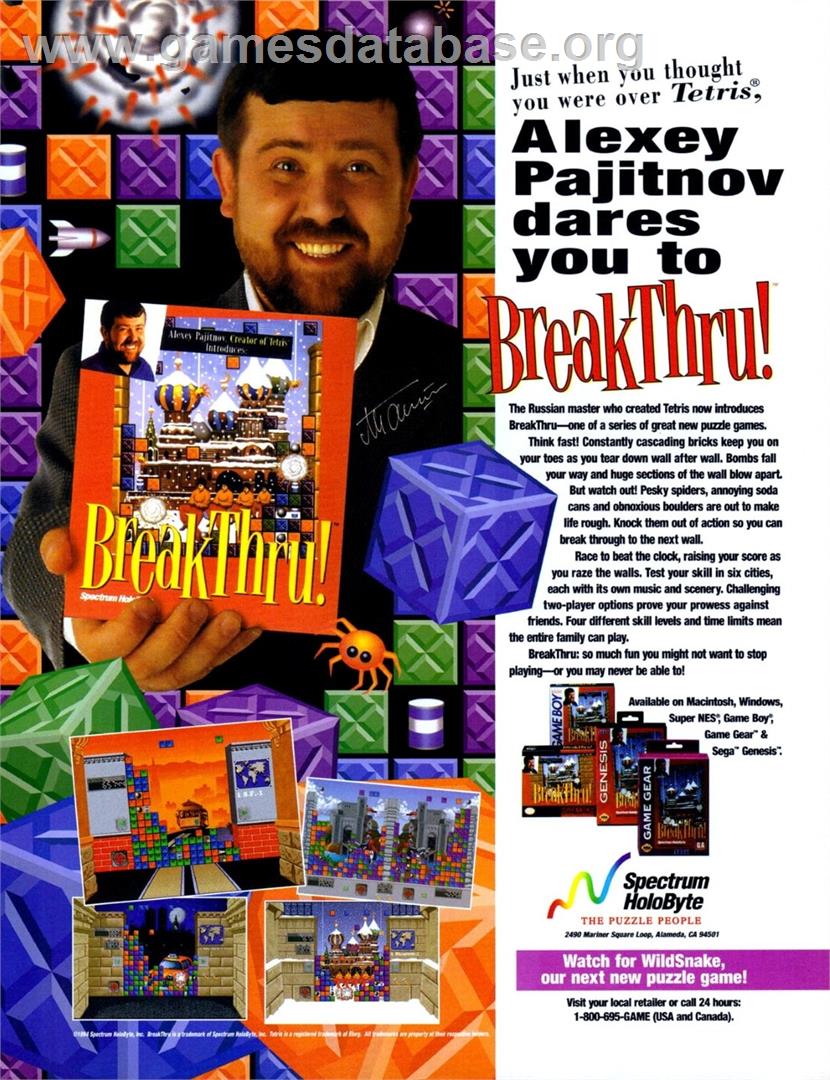 BreakThru! - Sega Saturn - Artwork - Advert
