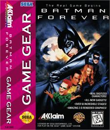 Box cover for Batman Forever on the Sega Game Gear.