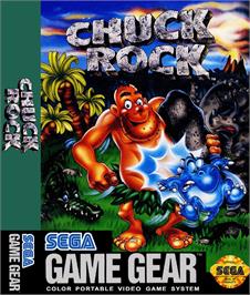 Box cover for Chuck Rock on the Sega Game Gear.