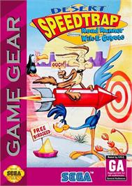 Box cover for Desert Speedtrap Starring Road Runner And Wile E. Coyote on the Sega Game Gear.