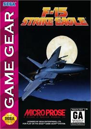 Box cover for F-15 Strike Eagle on the Sega Game Gear.