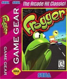 Box cover for Frogger on the Sega Game Gear.