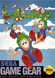 Box cover for Lemmings on the Sega Game Gear.