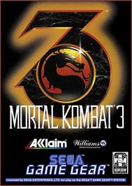 Box cover for Mortal Kombat 3 on the Sega Game Gear.