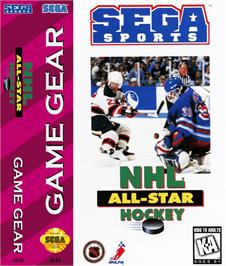 Box cover for NHL All-Star Hockey on the Sega Game Gear.