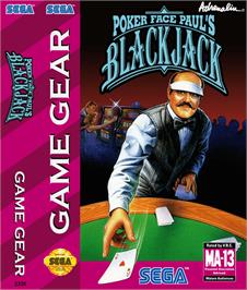Box cover for Poker Face Paul's Blackjack on the Sega Game Gear.