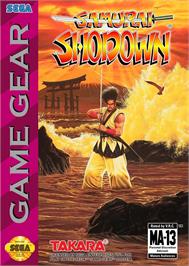 Box cover for Samurai Shodown on the Sega Game Gear.