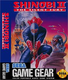 Box cover for Shinobi II: The Silent Fury on the Sega Game Gear.