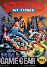 Box cover for Streets Of Rage on the Sega Game Gear.