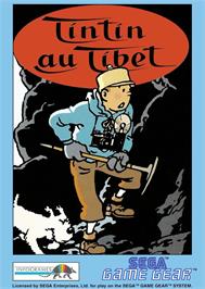 Box cover for Tintin Au Tibet on the Sega Game Gear.