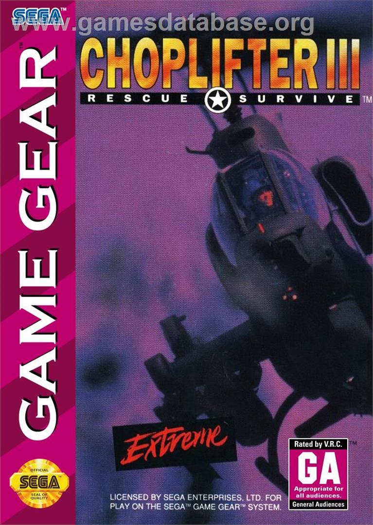 Choplifter 3 - Sega Game Gear - Artwork - Box