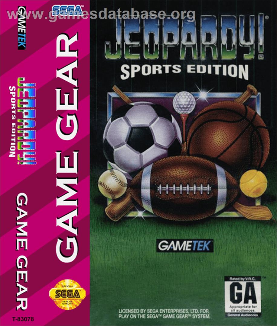 Jeopardy! Sports Edition - Sega Game Gear - Artwork - Box