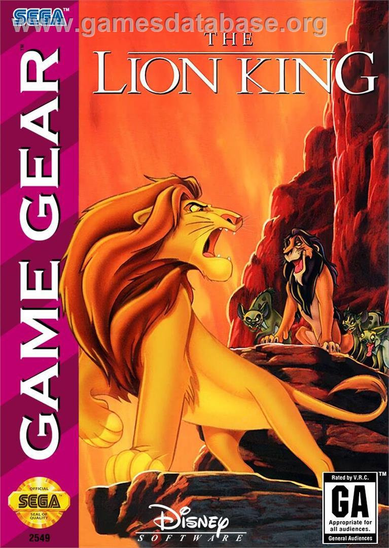 Lion King ,The - Sega Game Gear - Artwork - Box