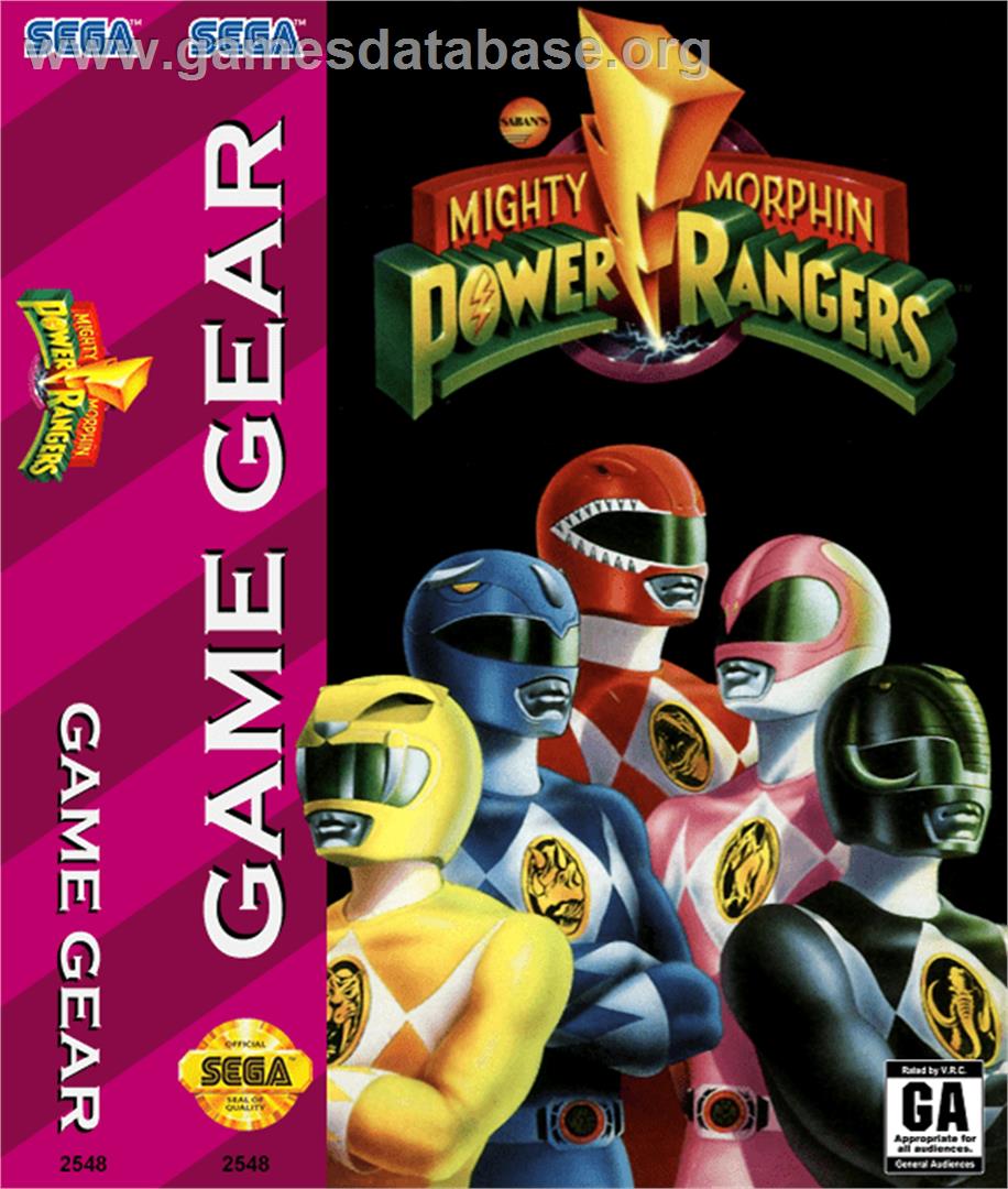 Mighty Morphin Power Rangers - Sega Game Gear - Artwork - Box