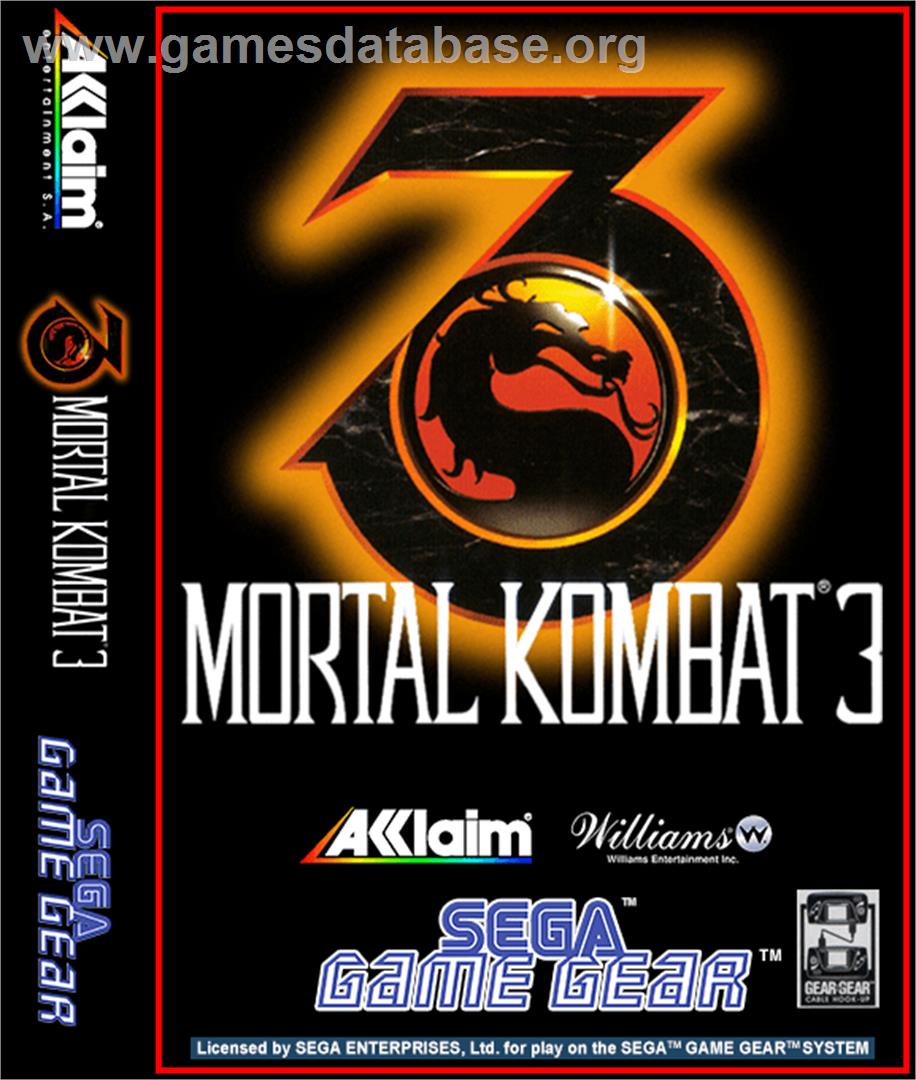 Mortal Kombat 3 - Sega Game Gear - Artwork - Box
