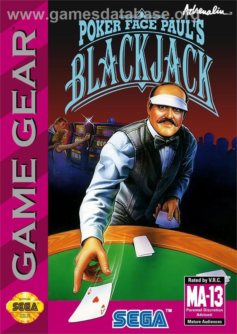 Poker Faced Paul's Blackjack - Sega Game Gear - Artwork - Box