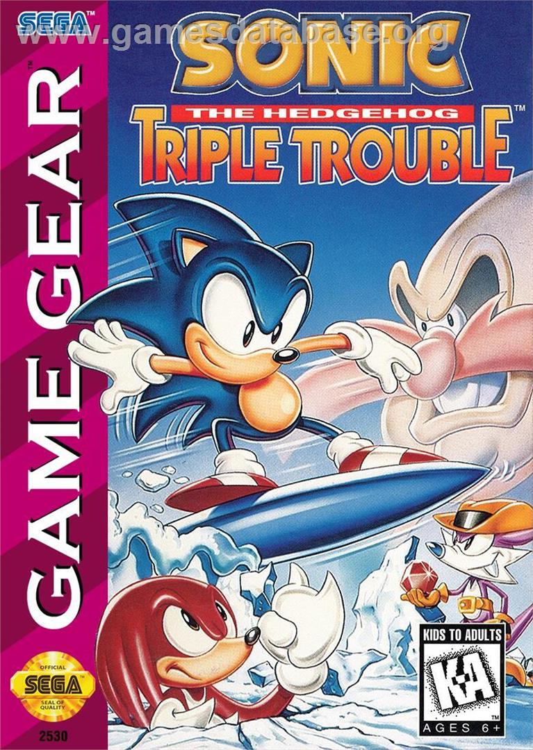Sonic The Hedgehog - Triple Trouble - Sega Game Gear - Artwork - Box
